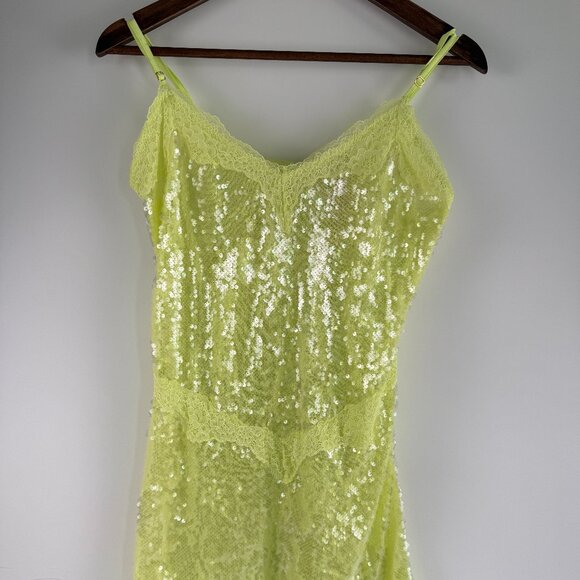 Victoria's Secret Sequin Spaghetti Straps Shimmer Mini Slip Dress - Picture 2 of 11